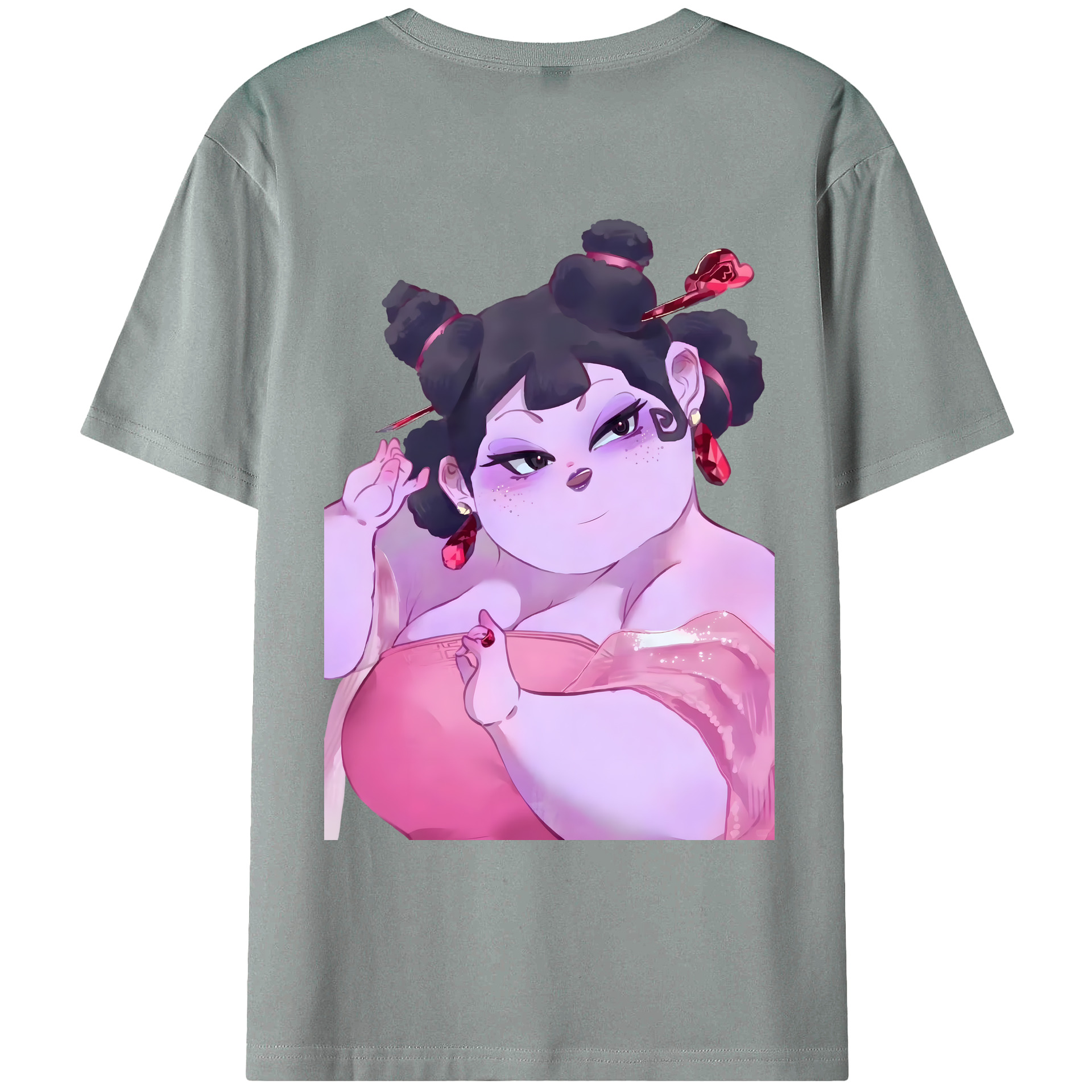 （画像用） Ne Zha 2 ナタ 魔童の大暴れ 綿100％ メンズ半袖Tシャツ（バックプリント） 通気性